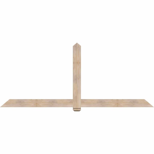 Ekena Millwork Eugene Smooth Timber Gable Bracket, Douglas Fir, 108"W x 45"H x 3 1/2"D x 5 1/2"F, 10/12 Pitch GBW108X45X0406EUG00SDF - main